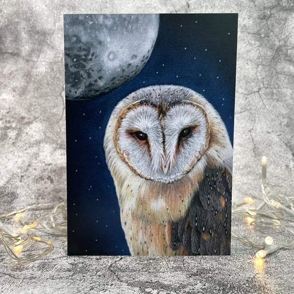 Queen of the Night Blank Greetings Card Printed from Original Art