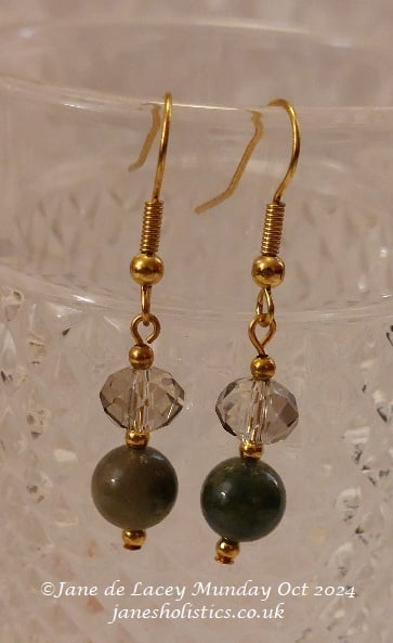 Crystal and Gemstone Drop Earrings