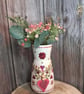 Emma Bridgewater Inspired, Love Birds Decoupage Vase, Cottage Core Decor, Hand-P