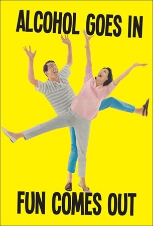 Alcohol Goes In Party People Blank Greeting Card