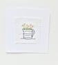 Embroidered card Vase of flowers. - Image 2
