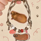 Green Flags Only Dog – Handmade Original Pet Illusration Pet Collar