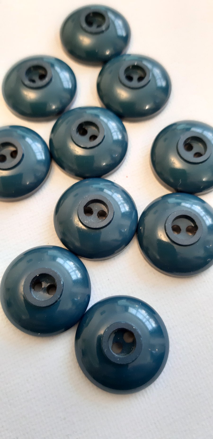 23mm Vintage chunky blue teal buttons