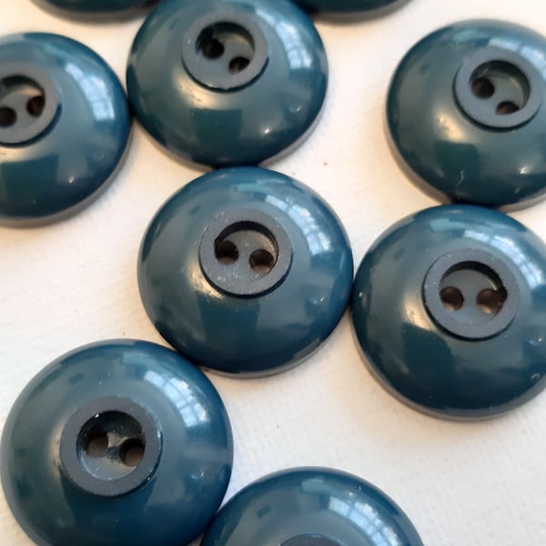23mm Vintage chunky blue teal buttons