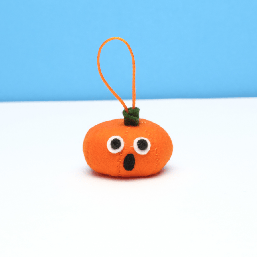 Mini Pumpkin hanging ornament