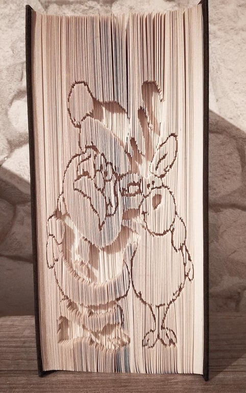 Santa and Reindeer CUT & FOLD Book Folding Pattern - EMAILED PDF PATTERN