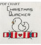Christmas Quacker Duck theme Cross Stitch Digital Download PDF Chart - Image 1