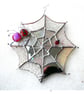 Spiders Web Suncatcher Stained Glass with Red Spider and Ladybird 046 - Image 8
