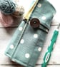 Polka Dot Crochet Hook Roll - Image 1