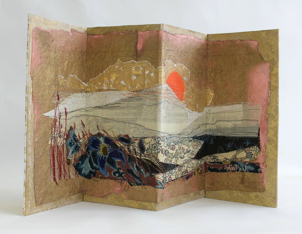 Setting Sun Folding Screen