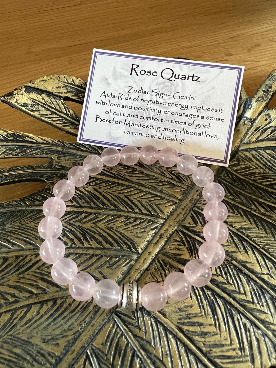 Rose Quartz - Elasticated Bracelet 