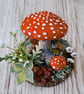 Red Mushroom Ornament - Handmade Cottagecore Shelf Decoration - Image 3