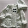 Hand knitted chunky child's jacket and hat