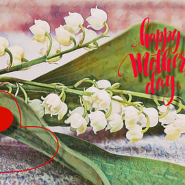 Happy Mother's Day Lilly Of The Valley Card A5