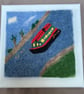 Canal boat felted picture. - Image 3