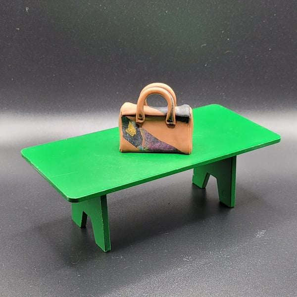 Polymer clay handbag 112 scale miniature novelty gift