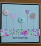 Button Flowers Mother's Day Card - Green Polka Dots - Image 10