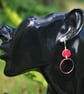  Red Copper Hoop Dangle Earrings - Image 4