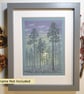 Evening landscape with trees, original artwork, landscape wall art