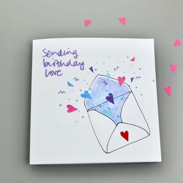 Sending Birthday Love Card