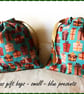 Christmas Drawstring Gift Bag, Eco Friendly Reusable Fabric Bags - Image 4