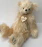 Characterful artist bear, Long pile collectable teddy bear, heirloom gift