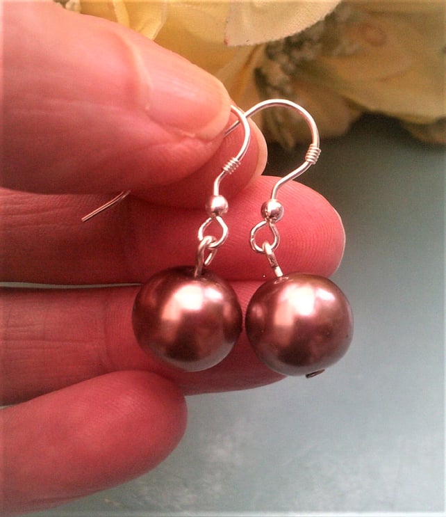 Coffee cheap colour earrings