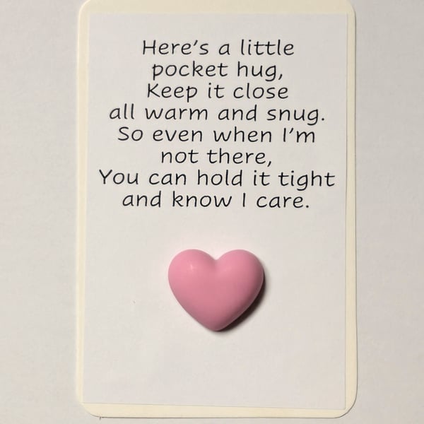 Pocket hugs - plain heart