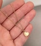 Handmade 9ct solid yellow, rose or white gold heart charm pendant and chain - Image 9