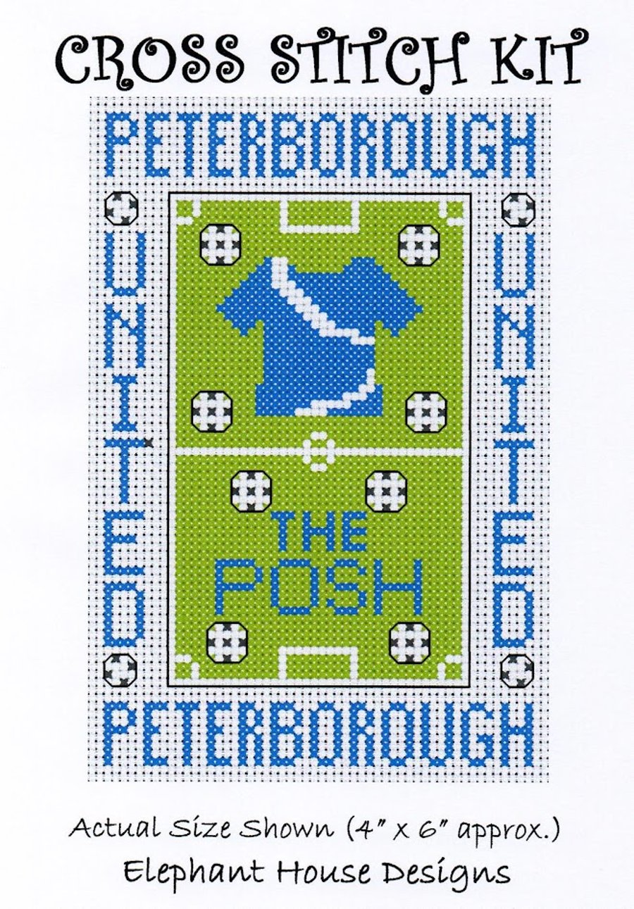 Peterborough The Posh  Cross Stitch Kit Size 4" x 6" Full Kit