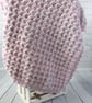 Crochet Baby Blanket, pink and grey baby girl gift for a shower or christening,  - Image 10