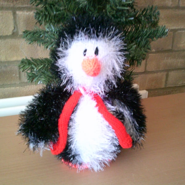 Tinsel Peguin Christmas Decoration