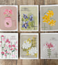 Set of Twelve Birth Flower Cards, Sticker Sheet, Birthday Cards - Image 3