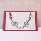 Silver Branches with Leaves Cardigan & Sweater Clip