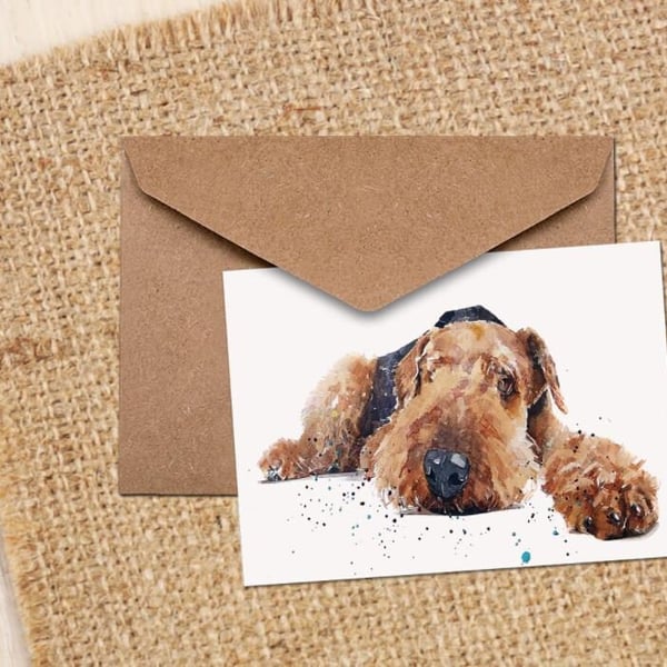 Airedale Terrier GreetingNote Card-Airedale Terrier cards,Airedale Terrier cards