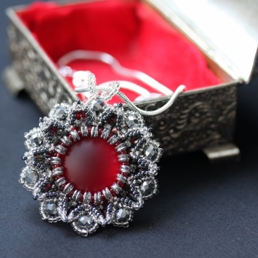 Red and Silver Lunasoft Pendant