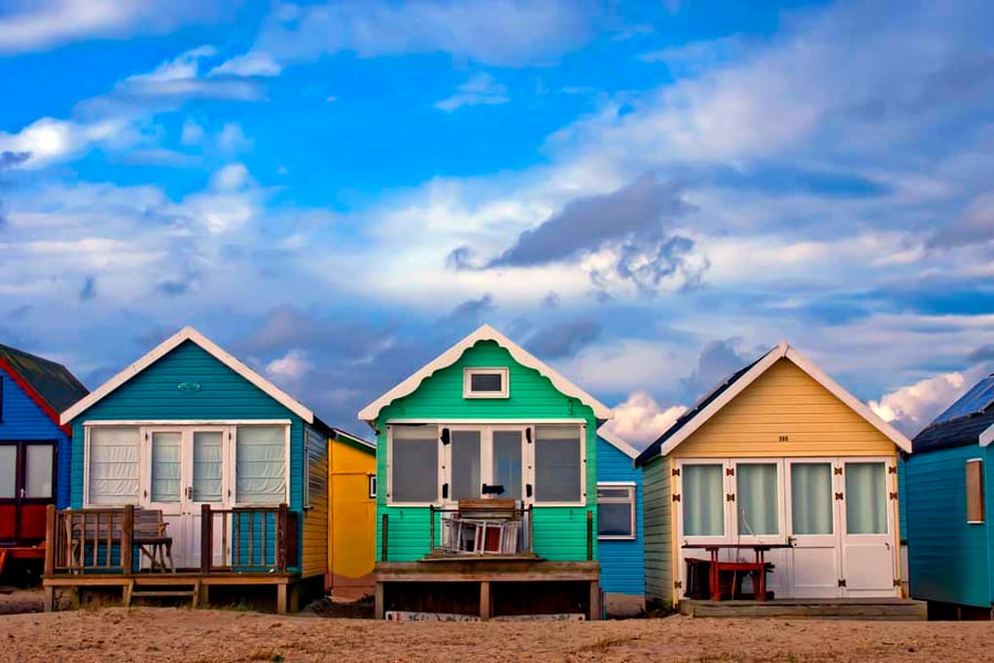 Beach Huts Hengistbury Head Dorset UK Photograph Print
