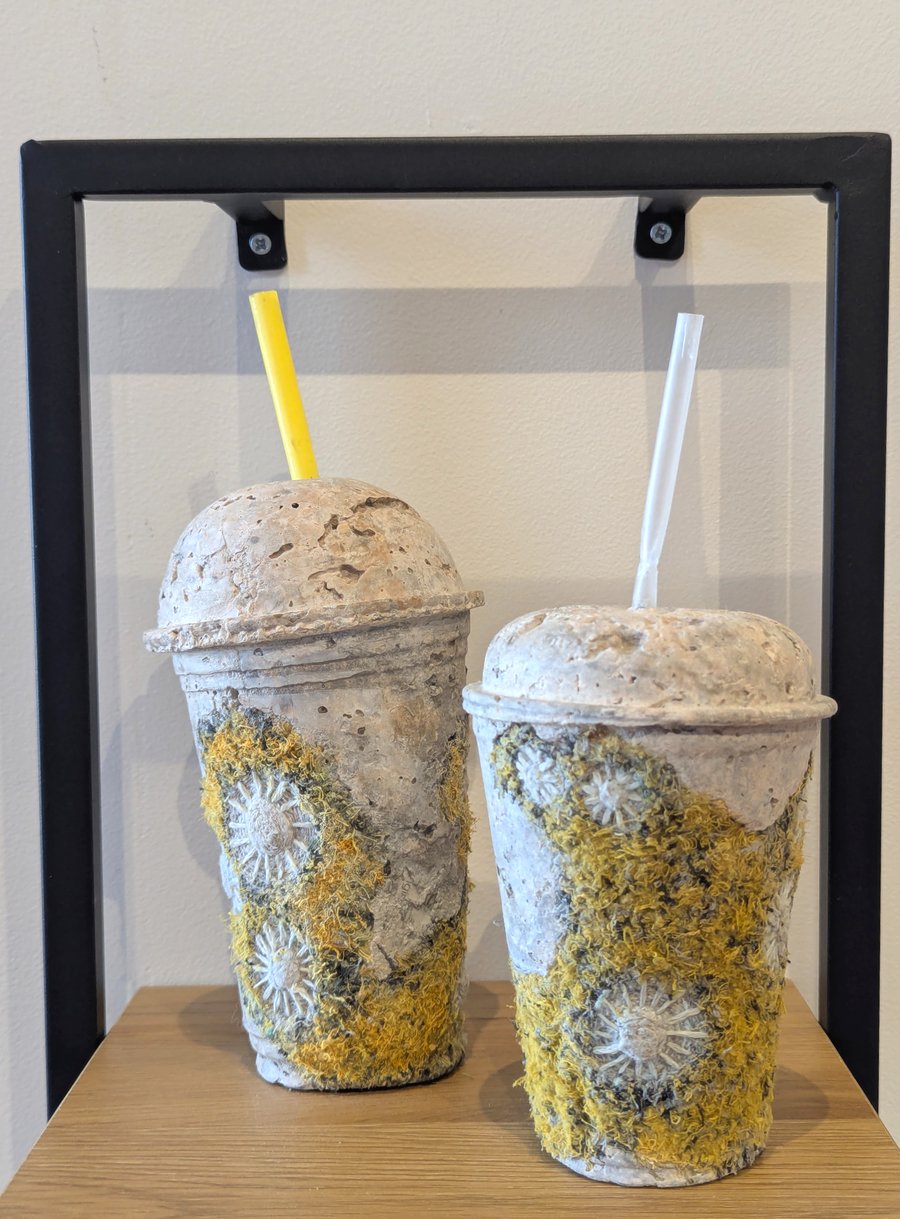 Upstream: Greener Loop Milkshake sculpture textiles plus concrete
