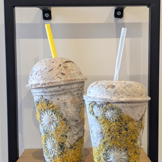 Upstream: Greener Loop Milkshake sculpture textiles plus concrete