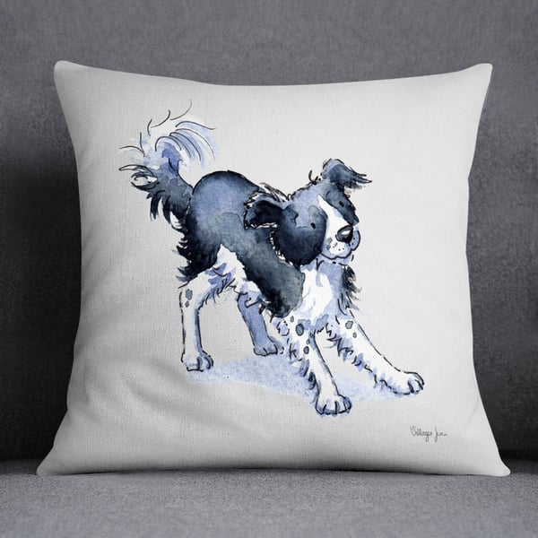 Border Collie Playing Cushion