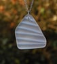 Beach glass pendant from cut glass - Image 4