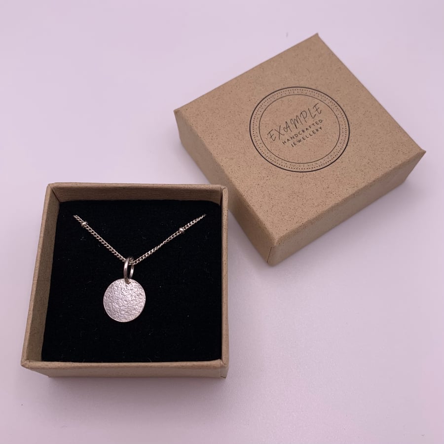 Silver Coin Pendant and Chain 