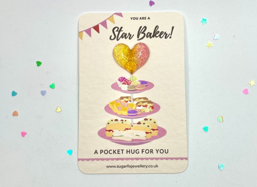 Cake Stand Star Baker Pocket Hug Gift