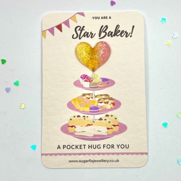 Cake Stand Star Baker Pocket Hug Gift