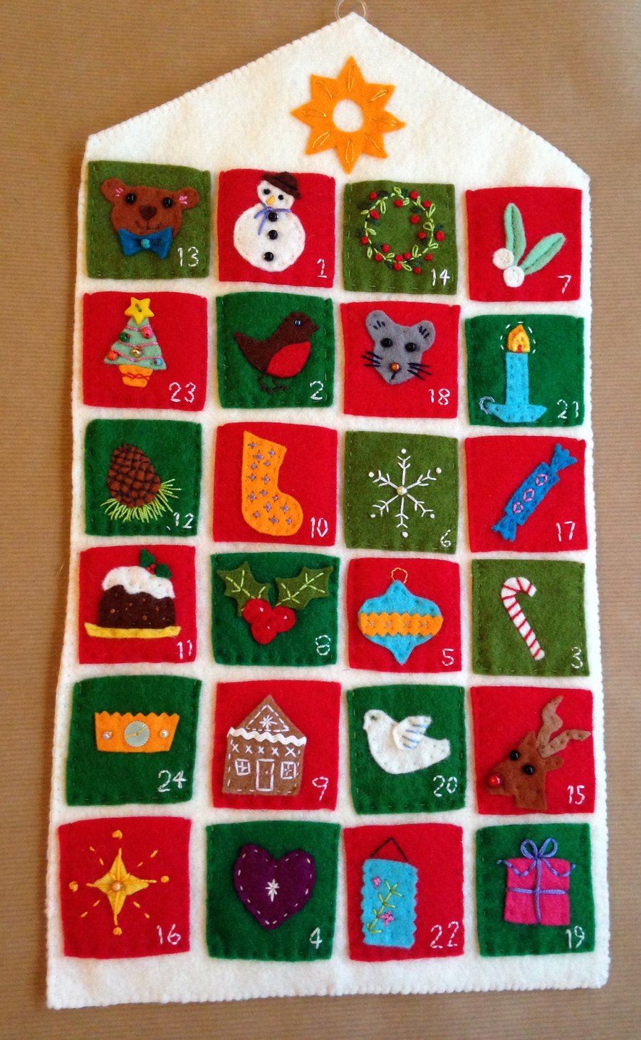 Christmas felt advent calendar 