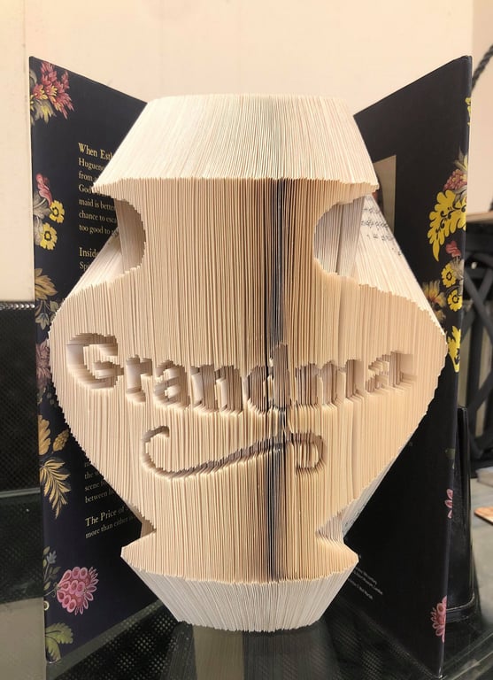 Vase with Grandma Combi Book Folding Pattern - EMAILED PDF PATTERN