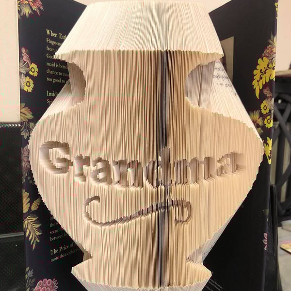 Vase with Grandma Combi Book Folding Pattern - EMAILED PDF PATTERN