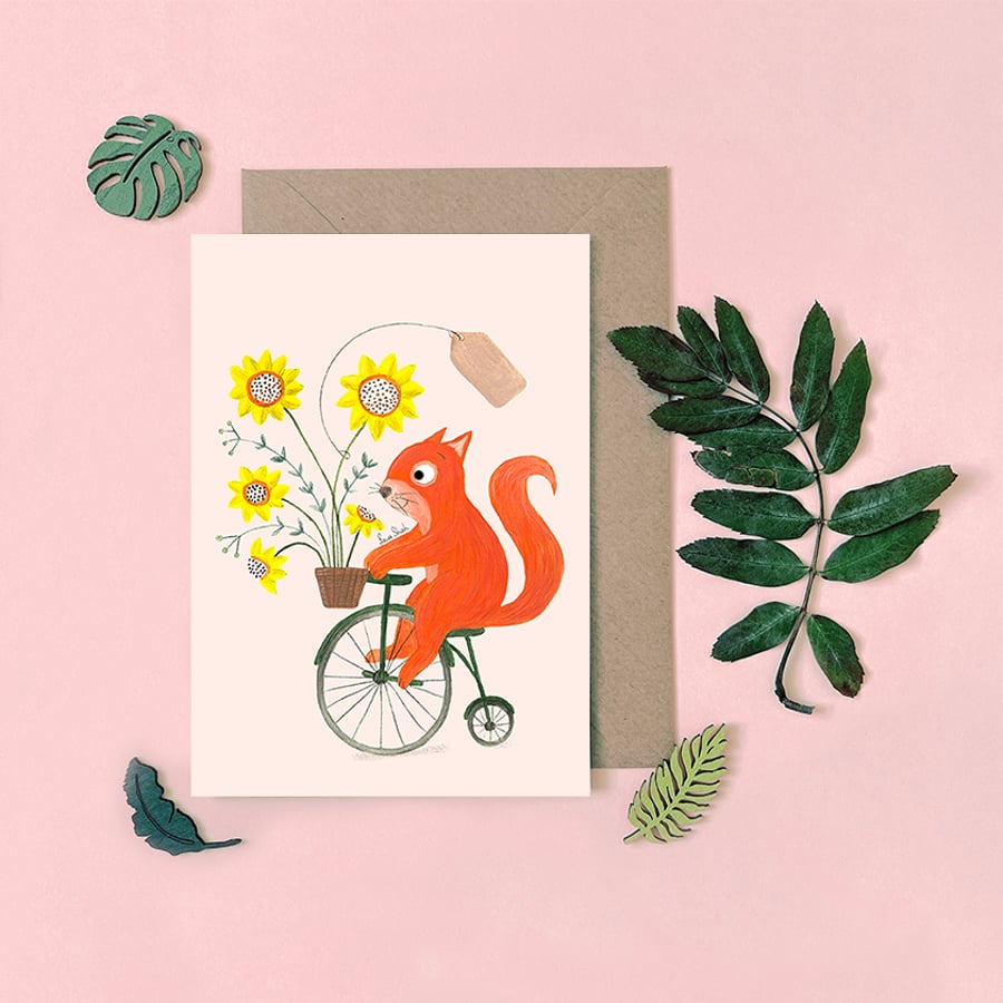 Squirrel Card - Blank Card - Greeting Card - Personalise