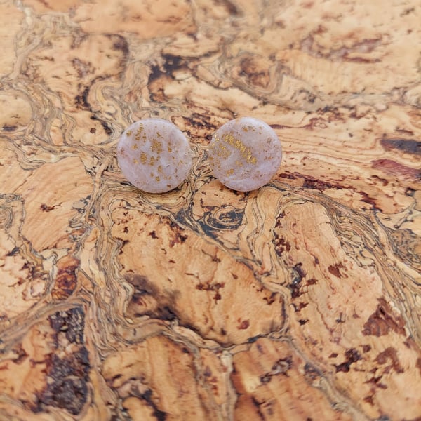 Gold leaf classy stud earrings