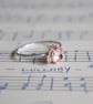 Sterling silver and copper botanical ring, dainty flower ring - Image 1